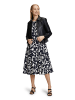 Vera Mont Cocktailkleid mit Print in Weiß/Dunkelblau