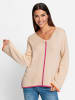 Heine Pullover in elfenbein-fuchsia