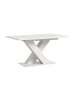xonox.home Ausziehbarer Esstisch (B/H/T): 150-190x76x90 in weiß  mit  X-Fußgestell