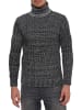 Rusty Neal Schwerer Grobstrick Rollkragen-Pullover in Schwarz