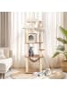 COSTWAY 168cm Kratzbaum Holz in Beige