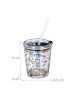 relaxdays 4x Glasbecher "Sport" in Transparent - 350 ml