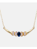 Diamant L'éternel Halskette aus 375 Gelbgold mit Diamant mit Saphir