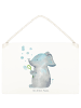 Mr. & Mrs. Panda Wandbild Holz Elefant Seifenblasen ohne Spruch in Weiß