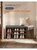 SONGMICS HOME Schuhbank in Kolumbianischer Nussbaum und Grau - (B)30.5 x (H)48 x (T)104 cm