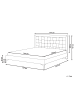 Beliani 3-tlg Doppelbett LIMOUX in Beige
