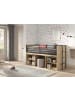 58 aufm Kessel HALBHOCHBETT 90x200 Keelia Eiche mit Schreibtisch Stauraum