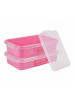 relaxdays 2x Sandkasten in Rosa - (B)38 x (H)8 x (T)25 cm