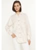 Usha Women Shirt in multicolor white