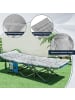 COSTWAY Baumwolle Feldbett Auflage 190 x 70 cm in Grau