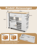 COSTWAY Küchenwagen 120x40x100cm in Weiß
