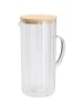 Excellent Houseware Karaffe aus Glas NATO, 1,4 l in Transparent, (B) 10 x (H) 22 x (L) 10 cm