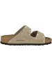 Birkenstock Sandale Arizona Rivet Veloursleder schmal in braun