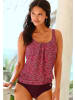 Kangaroos Oversize-Tankini in pink-bedruckt