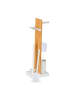 relaxdays WC Garnitur in Weiß/ Natur - (B)27 x (H)68 x (T)18 cm
