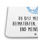 Mr. & Mrs. Panda Untersetzer für Gläser Anker Blau mit Spruch in Weiß