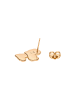 myMo Women Stud Earrings in Rose Gold Blue