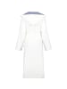 Cawö Cawö Bademäntel Damen Kapuze Classic 4345 weiß-blau - 601 in weiß-blau - 601