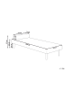 Beliani Chaiselongue NIORT in Rosa/Heller Holzfarbton - (W) 74 x (H) 40 x (L) 200 cm