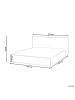 Beliani Doppelbett LESTRE  in Weiß/Schwarz - (W) 201 x (H) 95 x (L) 201 cm