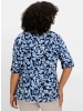 sheego T-Shirt in tiefblau-gemustert