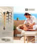 tectake 3 Zonen Massageliege  218 x 102 x 90 cm, beige