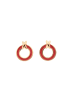 IZIA Women Butterfly Clutch Earrings in Rose Gold Pink