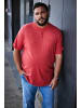 Men Plus Kurzarm T-Shirt in rot