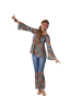 tectake Outfit in Jeans- und Ornamentenoptik, bunt