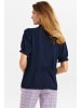 NÜMPH Kurzarmbluse für Damen in dunkel-blau