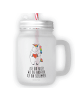 Mr. & Mrs. Panda Trinkglas Mason Jar Einhorn Herz mit Spruch in Transparent