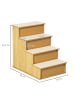 Pawhut Hundetreppe Naturholz 40L x 59B x 54,2H cm
