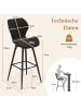 COSTWAY 2er Barhocker Set in Schwarz