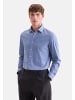 Seidensticker Flanellhemd Slim in Mittelblau
