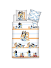 COFI 1453 Bluey Bettwäsche Set 140x200 cm Baumwolle Kinder Jungen Mädchen in Blau