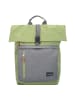 travelite Basics Rollup Rucksack 47 cm Laptopfach grün/grau
