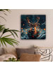 OnlyWow Leinwand Bilder Dunkelbraun