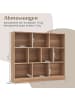 COSTWAY Bücherregal mit 10 Fächern 120 x 24 x 104 cm in Hellbraun