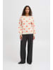 ICHI Strickpullover IHBRIELLE Loose fit in Oatmeal w. Hot Coral