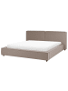 Beliani 2-tlg Doppelbett LINARDS in Braun/Schwarz