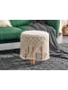 Beliani Hocker NAWABAD in Beige/Braun - (W) 40 x (H) 40 x (L) 40 cm