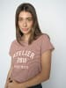 Mos Mosh MMCAMP O-SS Stripe Tee in Cowhide