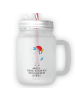 Mr. & Mrs. Panda Limonadenglas Einhorn Weihnachtsmann mit Spruch in Transparent