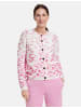 Gerry Weber Jacke Strick in Lila/Pink/Ecru/Weiss Multicolo