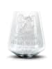 Mr. & Mrs. Panda Glas Pinguin Pärchen mit Spruch in Transparent