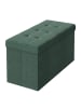SONGMICS Sitzbank Minota in Grün - (B)76 x (H)38 x (T)38 cm