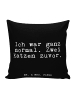 Mr. & Mrs. Panda Dekokissen 40x40 Ich war ganz normal.... mit Sp... in Schwarz