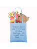Mr. & Mrs. Panda totebag Spruch Herzen Vertrauen mit Spruch in Sky Blue