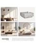 tectake Beistelltisch Inkl. Bodenschoner, Belastbarkeit 45 kg, 80 x 80 x 35 cm