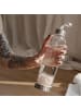 Intirilife Trinkflasche Wasserflasche mit Heilsteinen in Rosenquarz